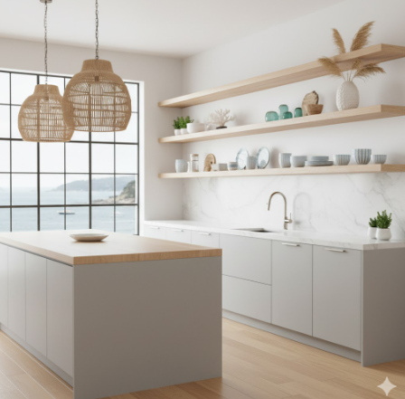 Coastal Grey Cabinets for Beachy Homes