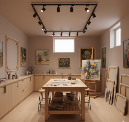 Contemporary luxury artist studio