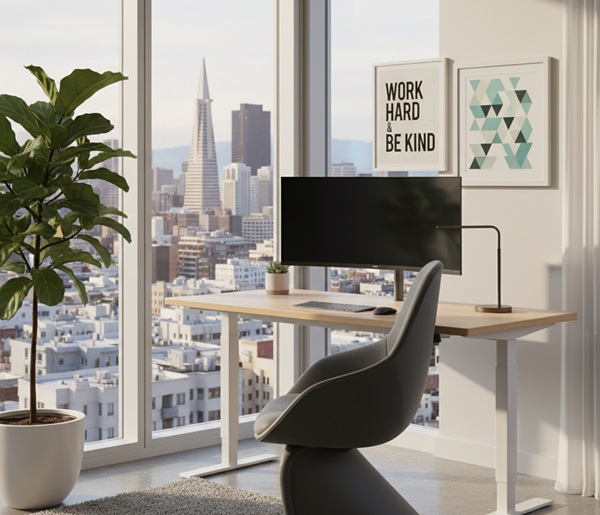 Home Office with a City View