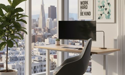 Home Office with a City View